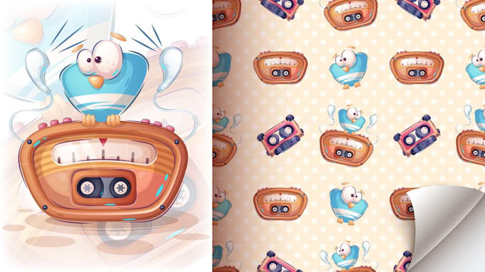 Bestseller - create kids graphic seamless textile print pattern design