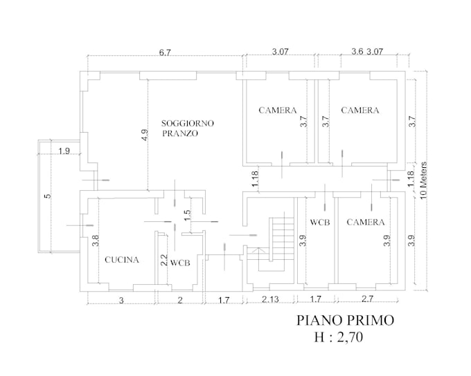 Gig Preview - Draw 2d floor plan of your sketch dimension in autocad