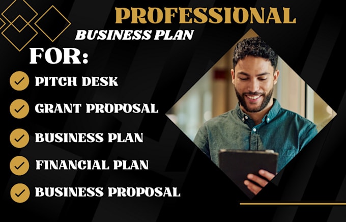 Gig Preview - Develop business plan, startups, proposal, pitch deck and business plan writer