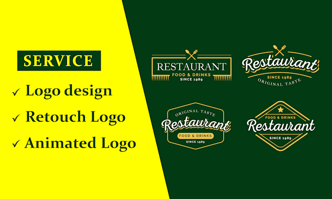 Bestseller - design restaurant logo or food cafe, bakery, food truck trademark