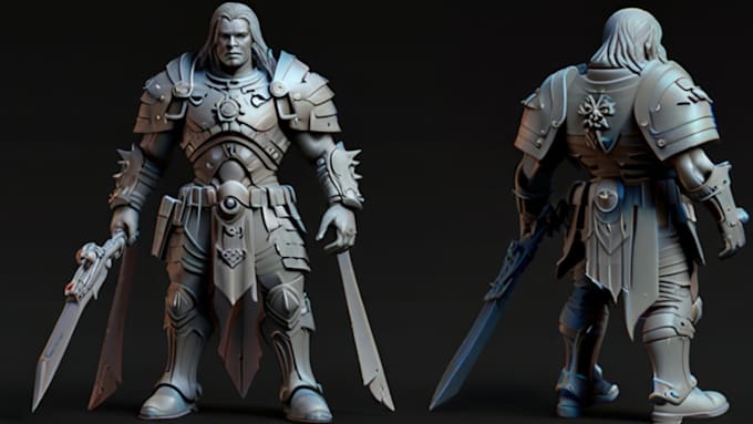 Gig Preview - Sculpt warhammer40k, 3d miniature, 3d action figure,  3d game character, vtuber