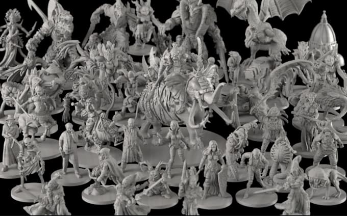 Gig Preview - Do custom tabletopgame, funko, action figures, miniatures, warhammer for 3d pri