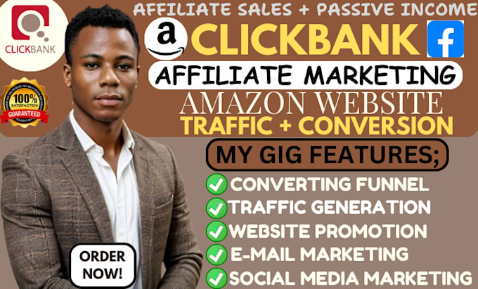 Gig Preview - Setup clickbank affiliate marketing sales funnel, amazon website promotion