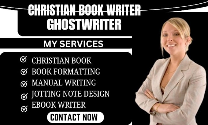 Gig Preview - Be your christian ebook writer christian book ghostwriter ebook editing