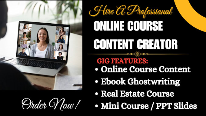 Gig Preview - Online course creation coaching program ebook real estate course forex trading