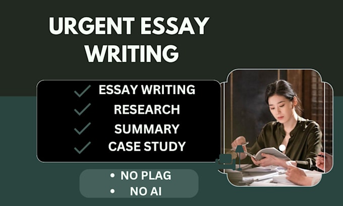 Gig Preview - Do urgent essay writing as an essay writer