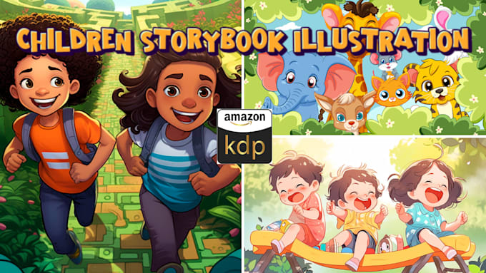 Gig Preview - Do children story book illustration, illlustrate children storybook illustration