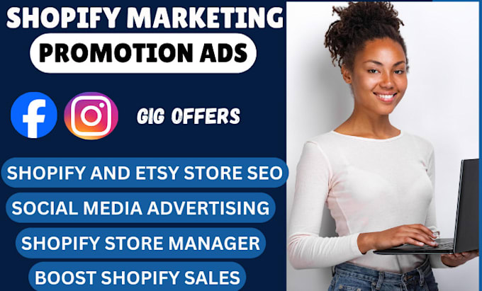 Gig Preview - Do shopify marketing, ecommerce marketing, boost shopify sales, shopify manager