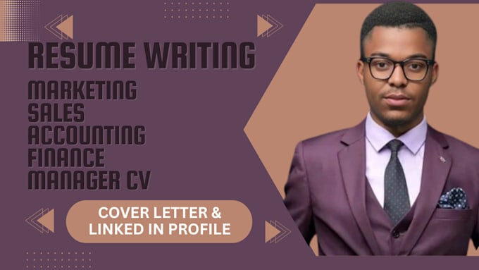 Bestseller - write resume for marketing, sales, accounting, finance, or manager CV