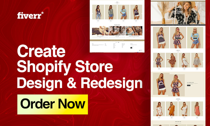 Gig Preview - Create shopify store, design and redesign shopify