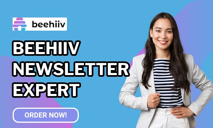 Gig Preview - Be your beehiiv manager, setup beehiiv, make beehiiv newsletter website