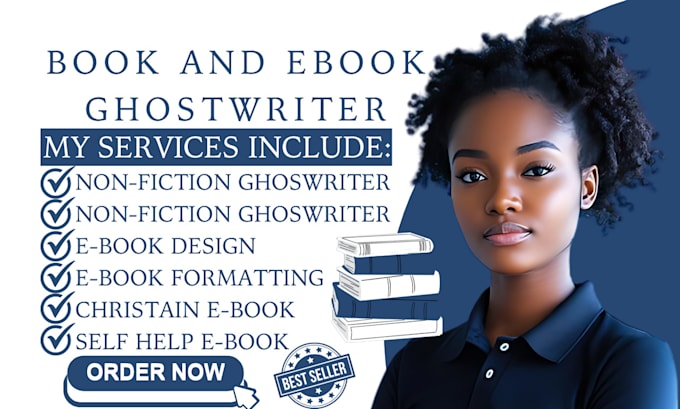 Gig Preview - Be your book and ebook writer fiction ghostwriter non fiction ghostwriter