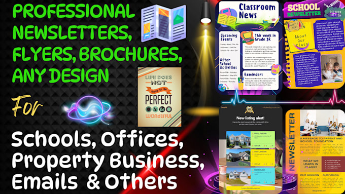 Gig Preview - Design attractive newsletters, flyers, posters and banner ads