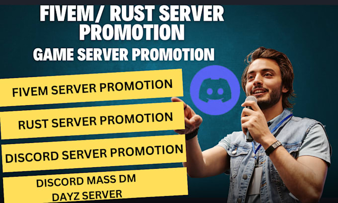 Gig Preview - Do rust, dayz fivem server promotion discord server promtion fivem server ads