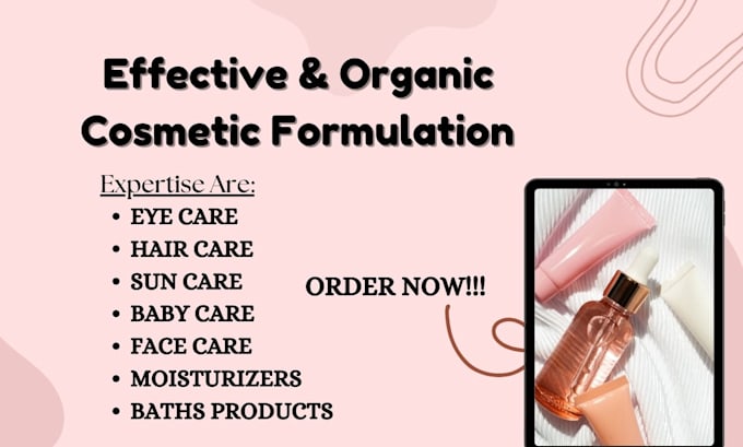 Gig Preview - Be your organic cosmetics and pharma products chemist, skincare formulation