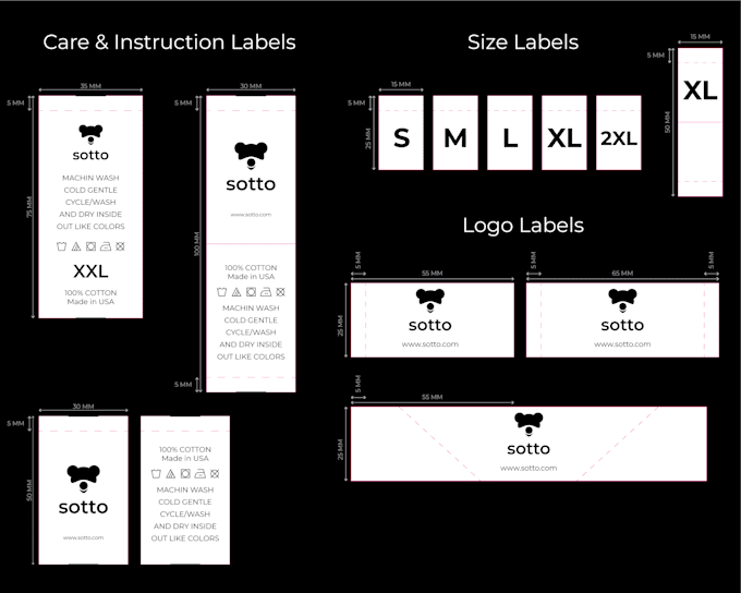 Gig Preview - Design clothing tags, labels, hang tags, neck labels, care label