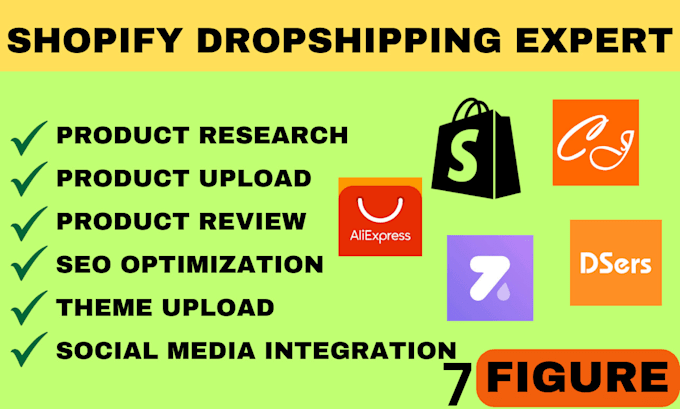 Gig Preview - Build zendrop cjdropshipping dsers aliexpress autods shopify dropshipping store