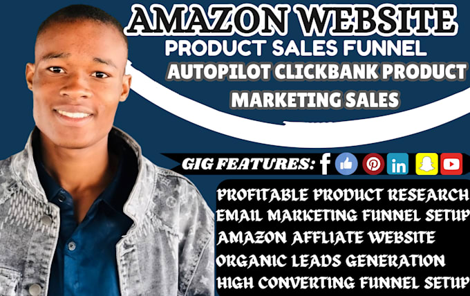 Gig Preview - Do autopilot clickbank marketing affiliate website link promotion sales funnel