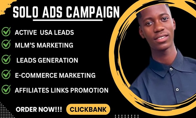 Bestseller - do affiliate link promotion, USA solo ads campaign, MLM leads, boost conversion