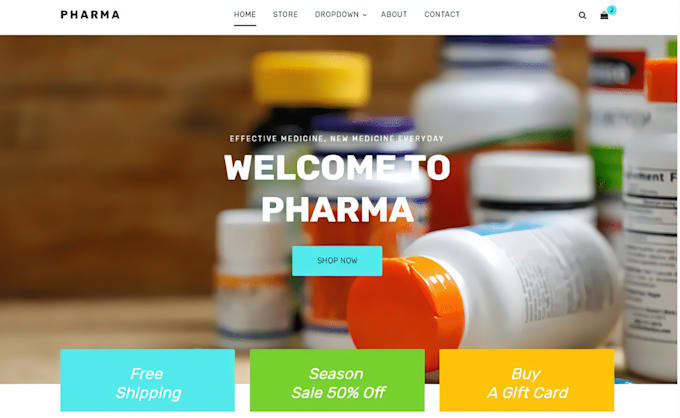 Gig Preview - Make best pharmacy website for your pharmaceutical company using wordpress