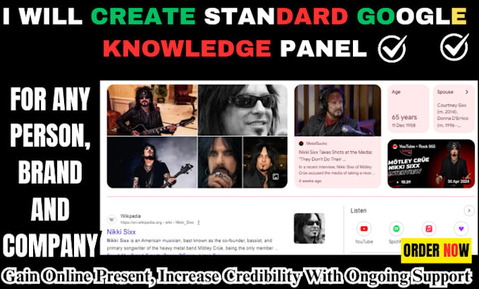 Gig Preview - Build standard and approve google knowledge panel, knowledgepanel for personal