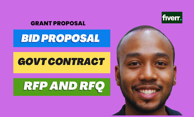 Gig Preview - Write grant proposal, bid proposal, government contract, rfp, rfq, and rfi