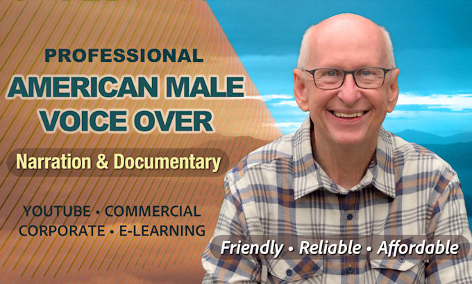 Gig Preview - Record an american male narration or documentary voiceover