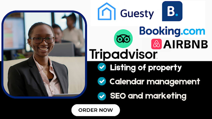 Gig Preview - List on airbnb tripadvisor guesty booking promotion vrbo lodgify google SEO