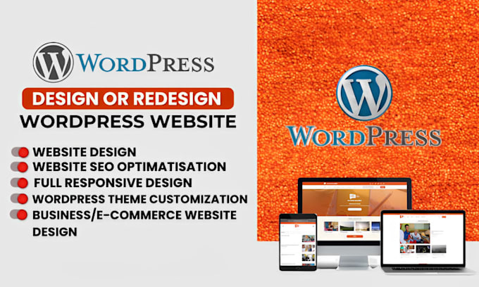 Gig Preview - Design and redesign a responsive wordpress website or landing page