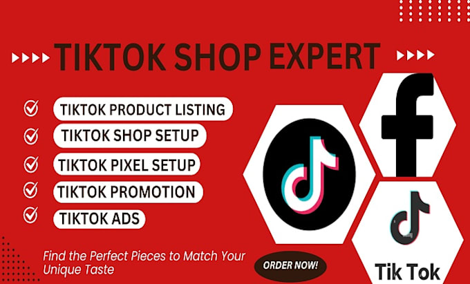 Gig Preview - Setup tiktok shop dropshipping  tiktok product listing tiktok shop marketing ads