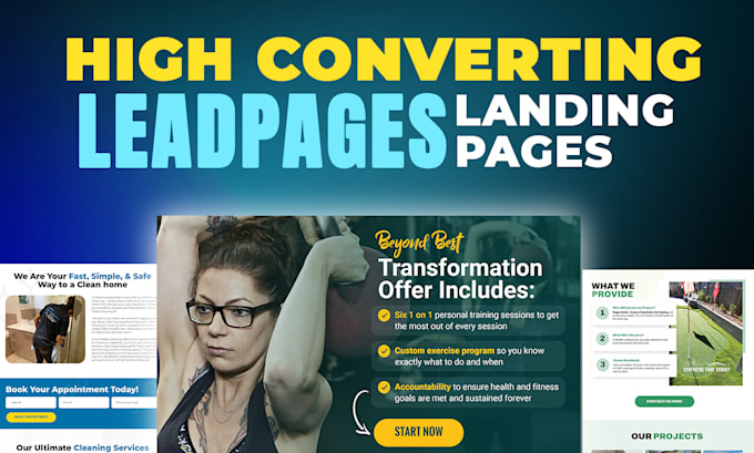 Gig Preview - Create leadpages or unbounce landing page design