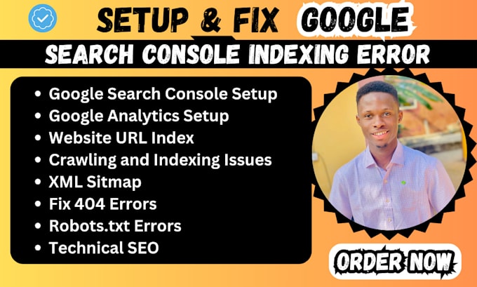 Gig Preview - Setup fix google search console index error shopify website audit technical seo