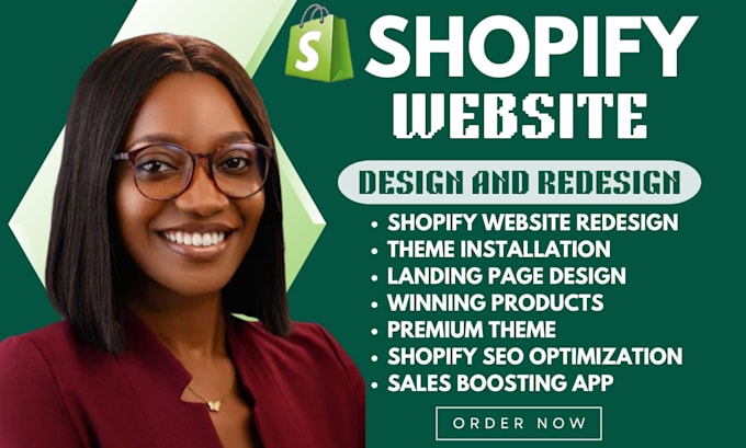 Gig Preview - Shopify website redesign shopify website redesign shopify website design