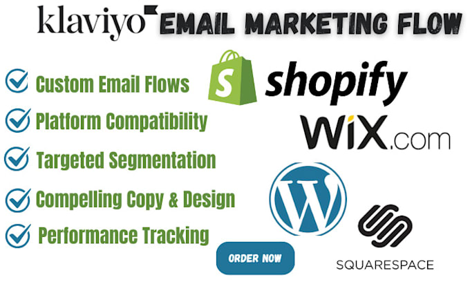 Gig Preview - Setup klaviyo email marketing flows for shopify, wordpress, woocommerce, wix