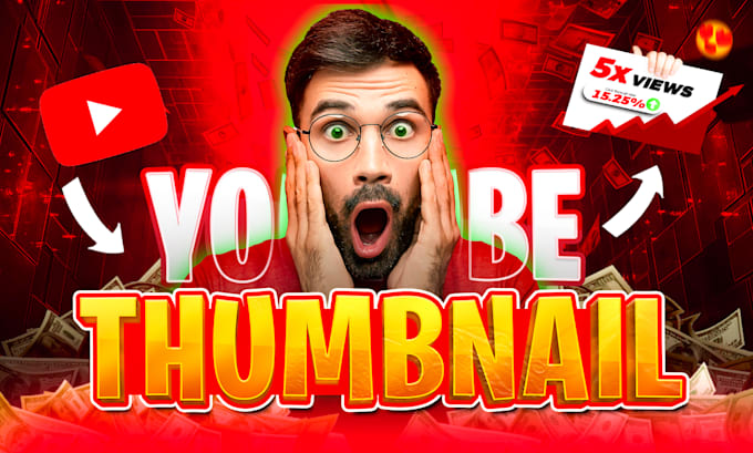 Gig Preview - Design clickbait custom attractive youtube video thumbnail