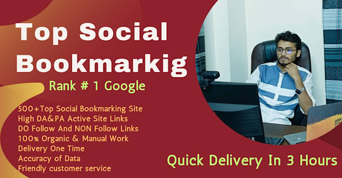 Bestseller - do top social bookmarking manually for google ranking in 3h