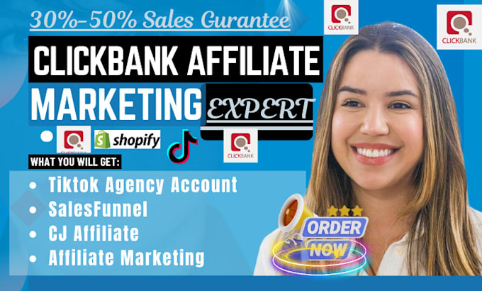 Gig Preview - Promote amazon affiliate website clickbank affiliate marketing sales funnel