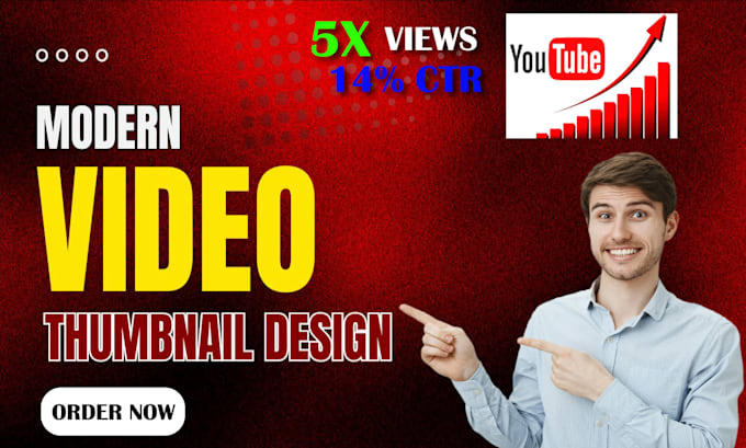 Gig Preview - Design attractive, eye catchy professional you tube thumbnail