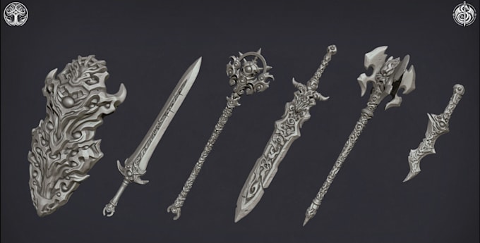 Gig Preview - Do custom 3d game assets, weapon design, props, object for unity and ue