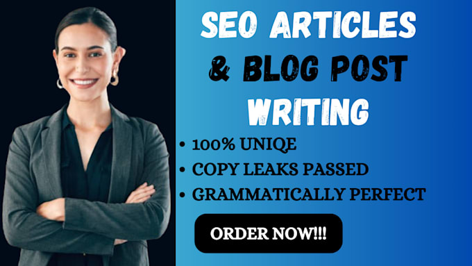 Gig Preview - Write seo articles and blog posts for you