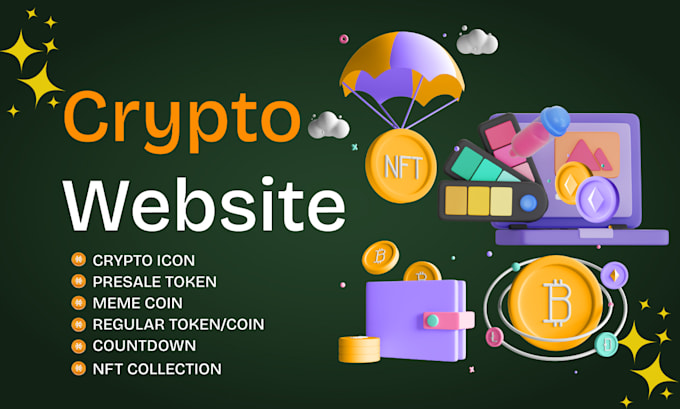 Gig Preview - Design crypto token website, cryptocurrency, or meme website