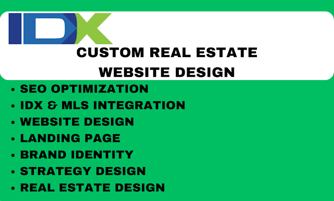 Gig Preview - Design real estate idx website or landing page for your business