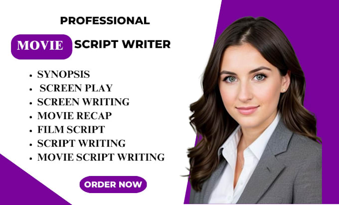 Gig Preview - Write your movie script screenplay feature film script screenwriting tv series