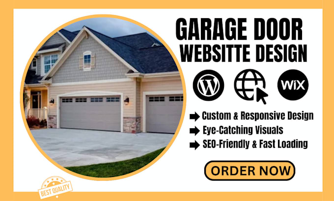 Gig Preview - Design modern garage door website window installation door contractor website