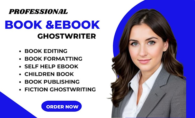 Gig Preview - Be your ebook ghostwriter, ebook writer, ghost book writer, book editor, rewrite