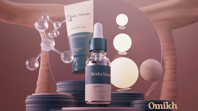 Gig Preview - Create skincare product animation cosmetics 3d animation video