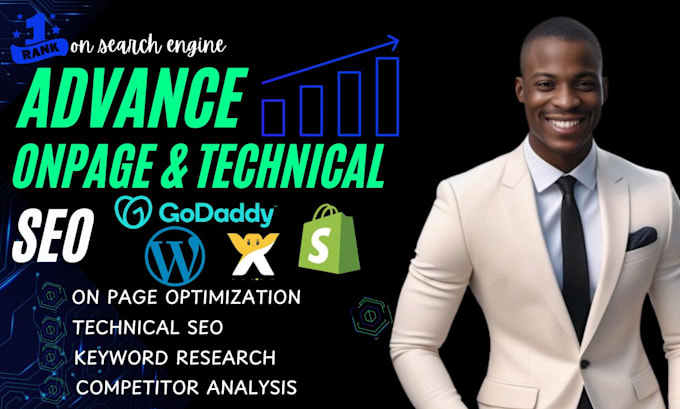 Gig Preview - Do website onpage technical SEO of wordpress shopify wix squarespace website