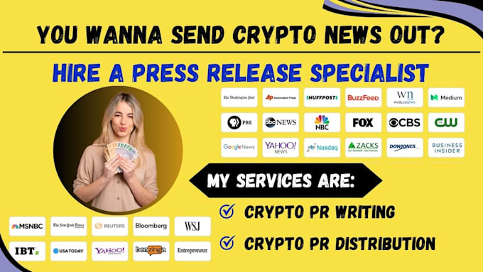 Gig Preview - Do crypto press release, press release distribution, crypto promotion