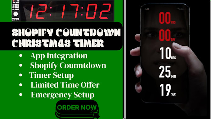 Gig Preview - Add custom countdown timer on your shopify store, coming soon page