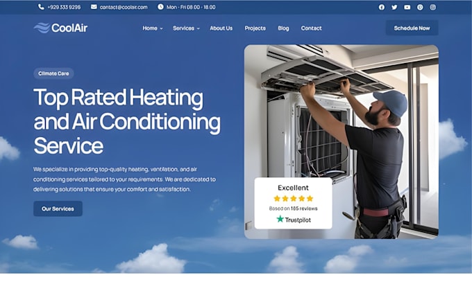 Gig Preview - Get more clients for your hvac business with a website that works for you